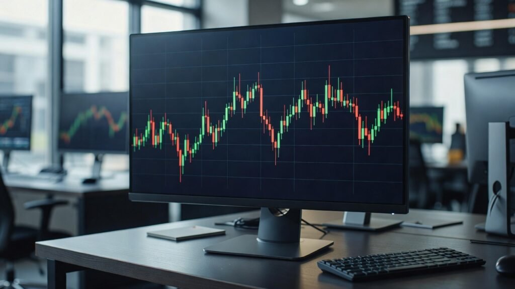 detailed candlestick chart for trading practice