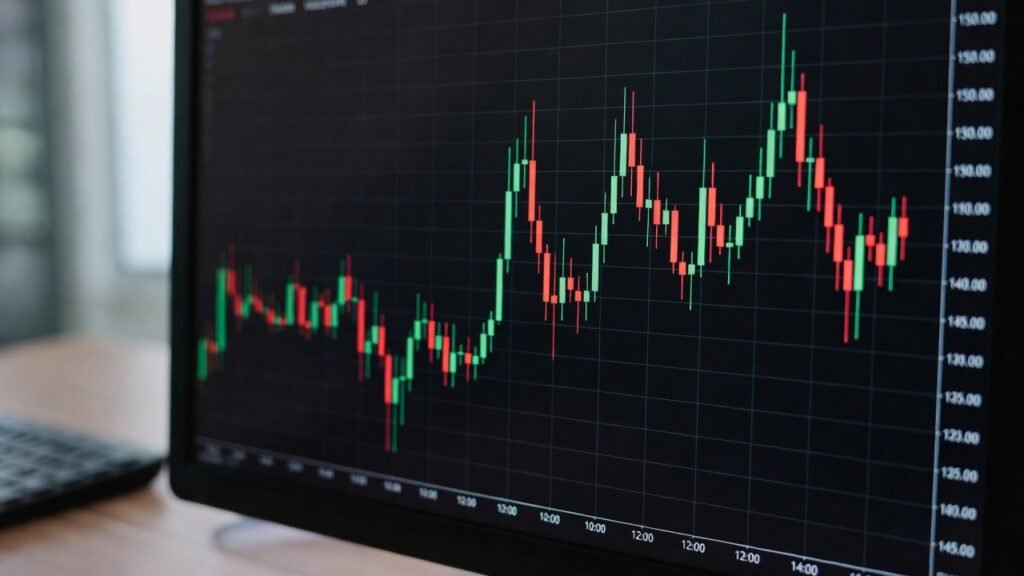 candlestick pattern illustrating market making games mechanics