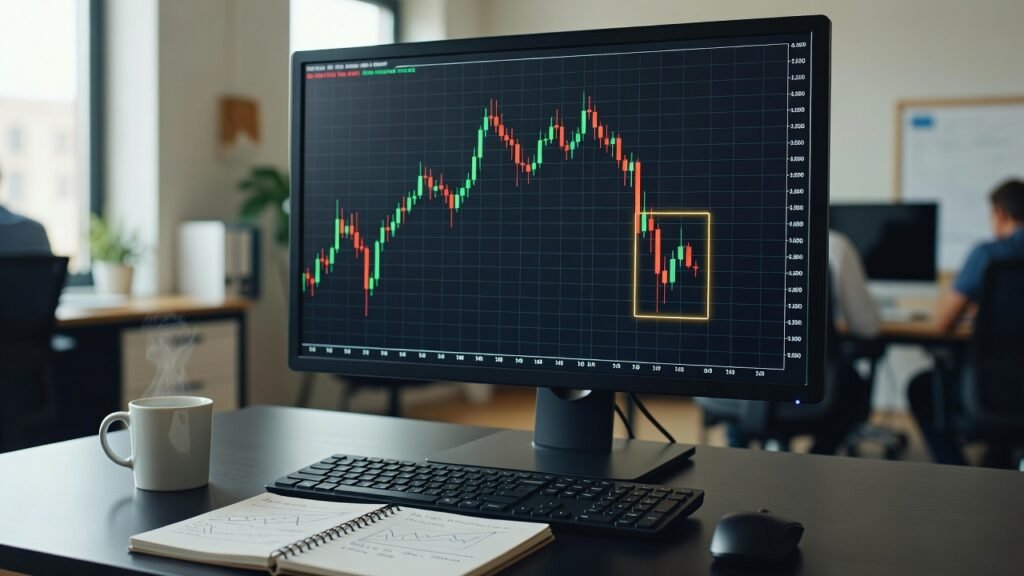 close view of candlestick pattern used in timed battle