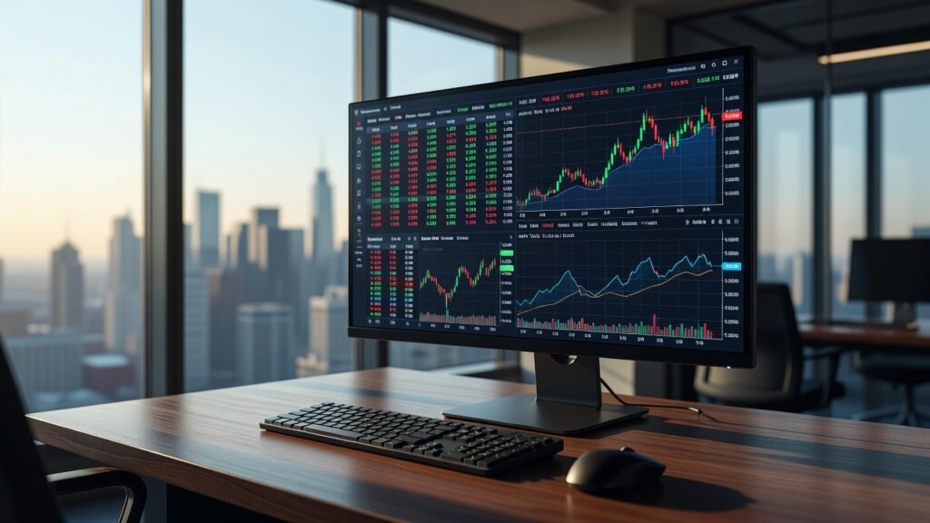 market data screen for how to practice trading in a game