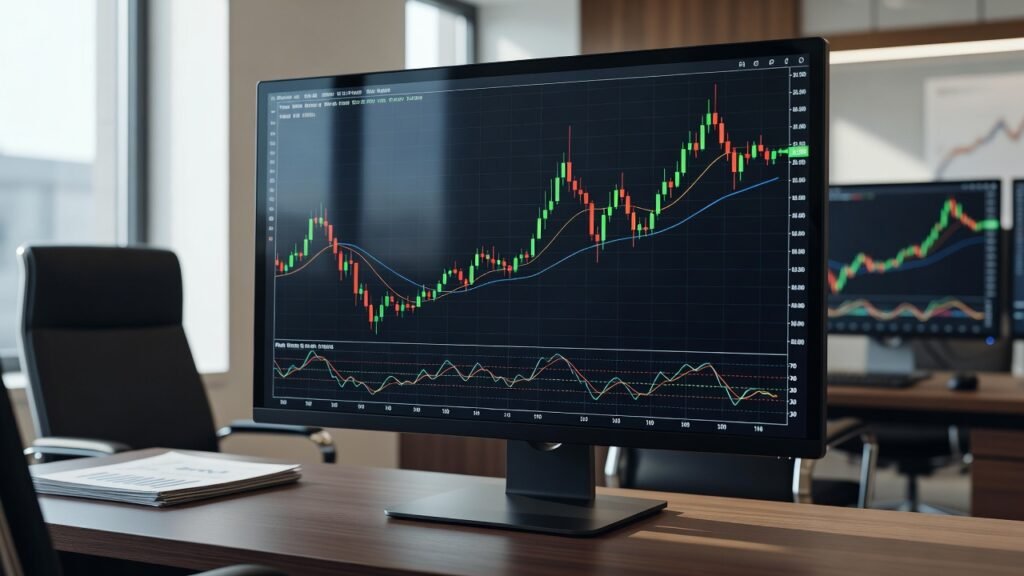 trading chart screen showing games that pay real money instantly mechanics