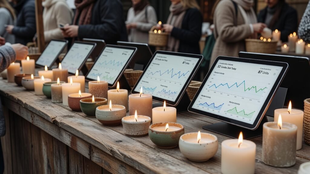live candle market with long and short positions