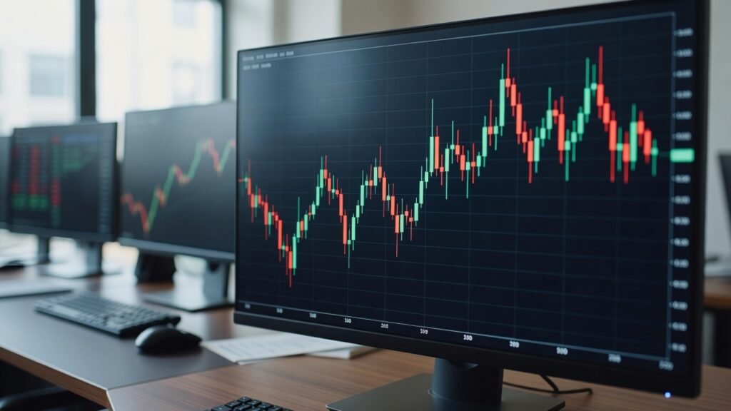 Live candle chart for trading practice